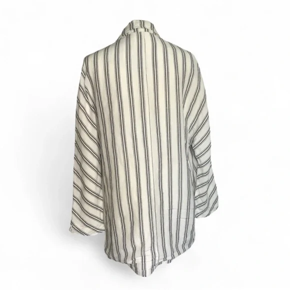 Anthropologie Pilcro Striped Oversized Dolman Linen Blend Blazer Size Medium - Picture 4 of 9